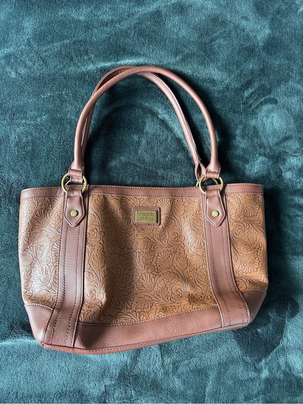 FRYE AND CO. Tooled Leather Tote in Brown